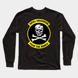 Skull Squadron Patch Only Long Sleeve T-Shirt